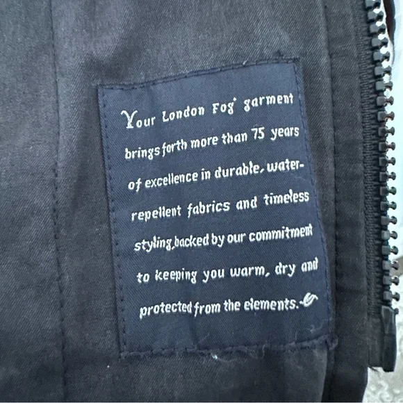 London Fog Black Hooded Jacket Size Medium - Picture 12 of 12